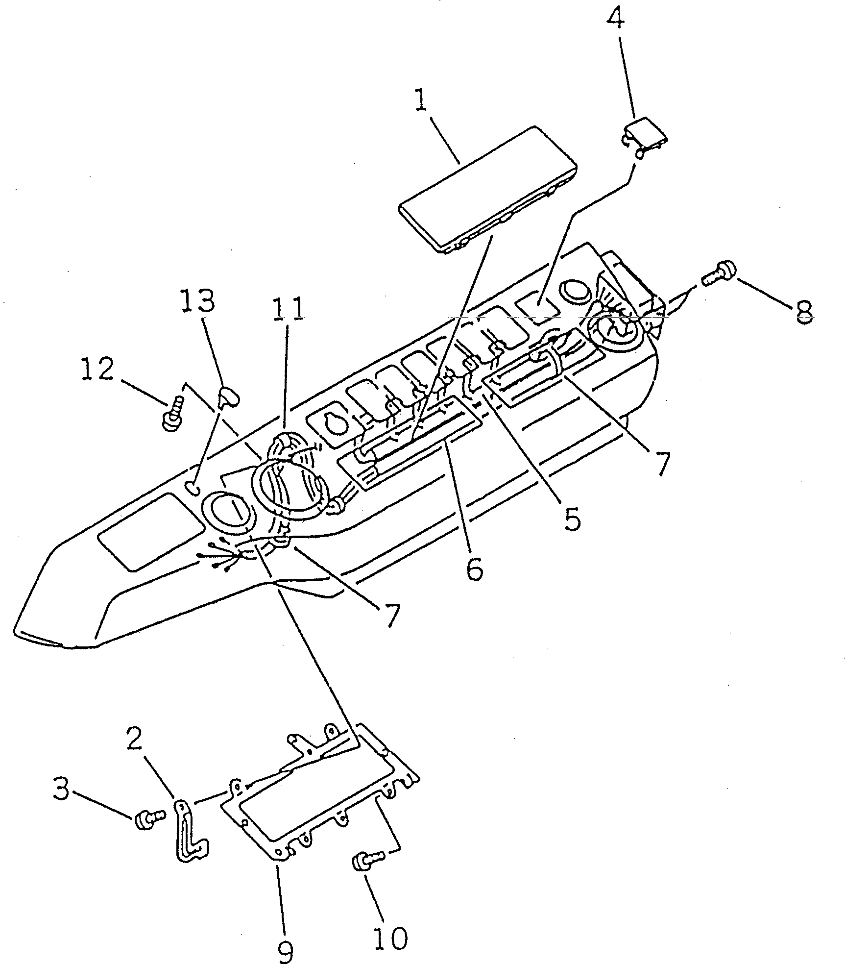 Komatsu parts book diagram for PC120-6H S/N 45001-UP: OPERATOR'S CAB (PANEL) (RADIO AND HARNESS)(#45001-64839)
