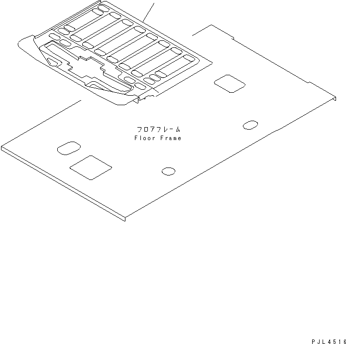 Komatsu parts book diagram for PC120-6H S/N 45001-UP: FLOOR MAT(#63525-)
