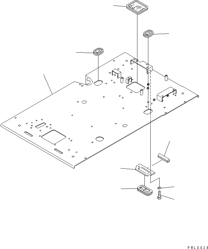 Komatsu parts book diagram for PC120-6H S/N 45001-UP: FLOOR (FLOOR FRAME) (ELECTRICAL)(#60968-63524)