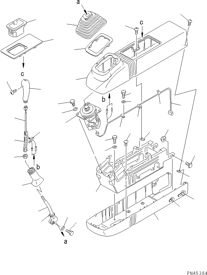 Komatsu parts book diagram for PC120-6H S/N 45001-UP: LEFT STAND (LEVER AND COVER) (ELECTRICAL TYPE)(#45001-56999)