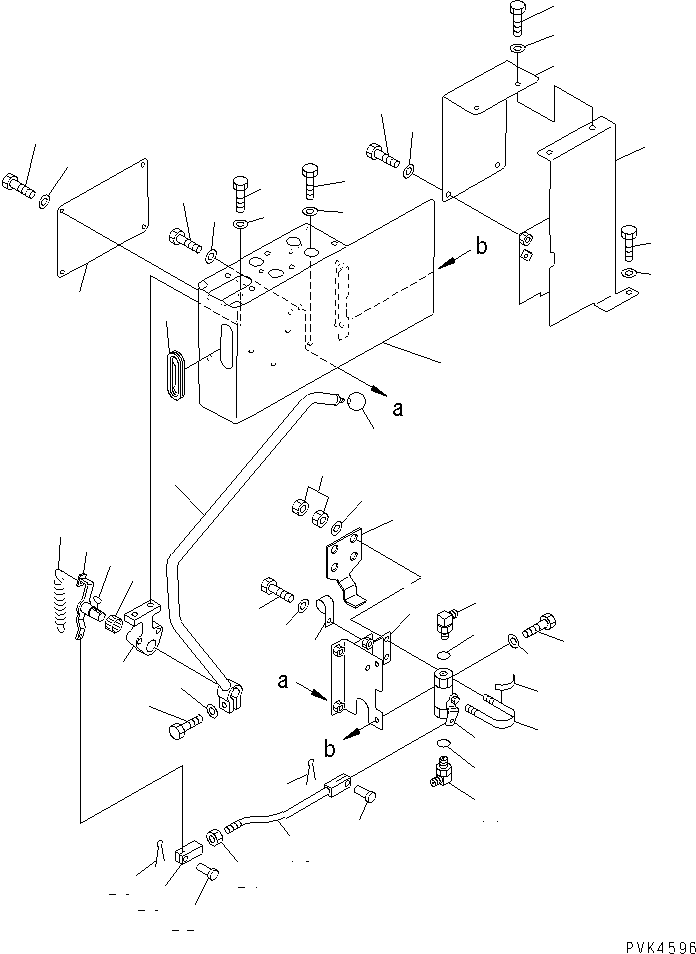 Komatsu parts book diagram for PC120-6H S/N 45001-UP: FLOOR FRAME (LEFT STAND) (STAND AND REAR COVER)(#60264-60967)