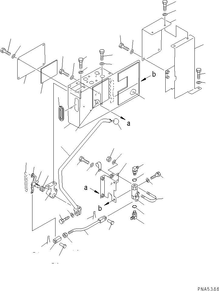 Komatsu parts book diagram for PC120-6H S/N 45001-UP: LEFT STAND (STAND AND REAR COVER)(#45001-56999)