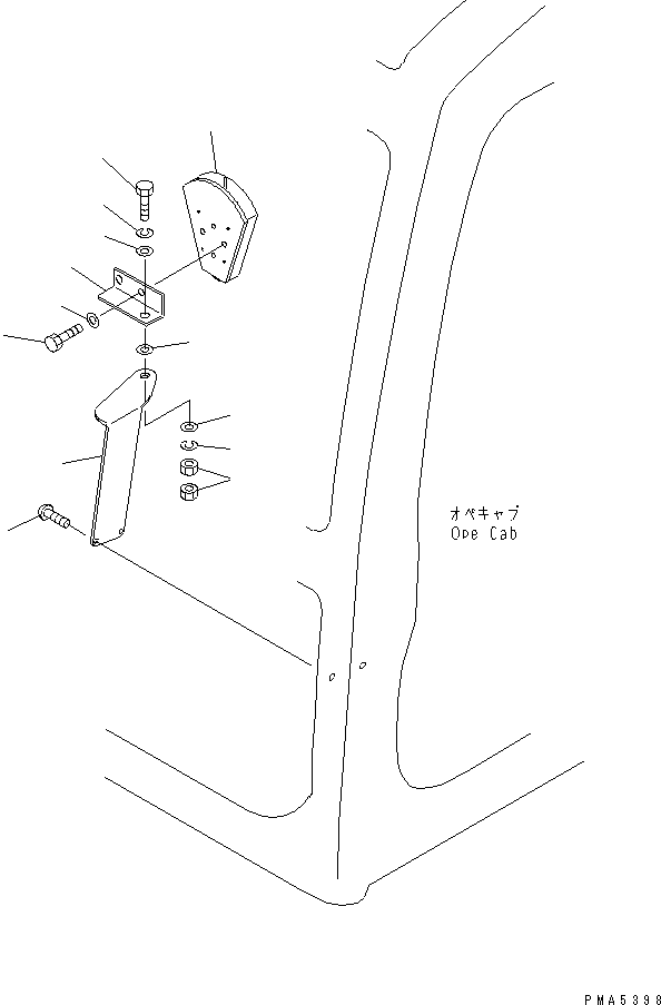 Komatsu parts book diagram for PC120-6H S/N 45001-UP: INCLINATION SENSOR (TILTING SPEC.)(#45001-51980)