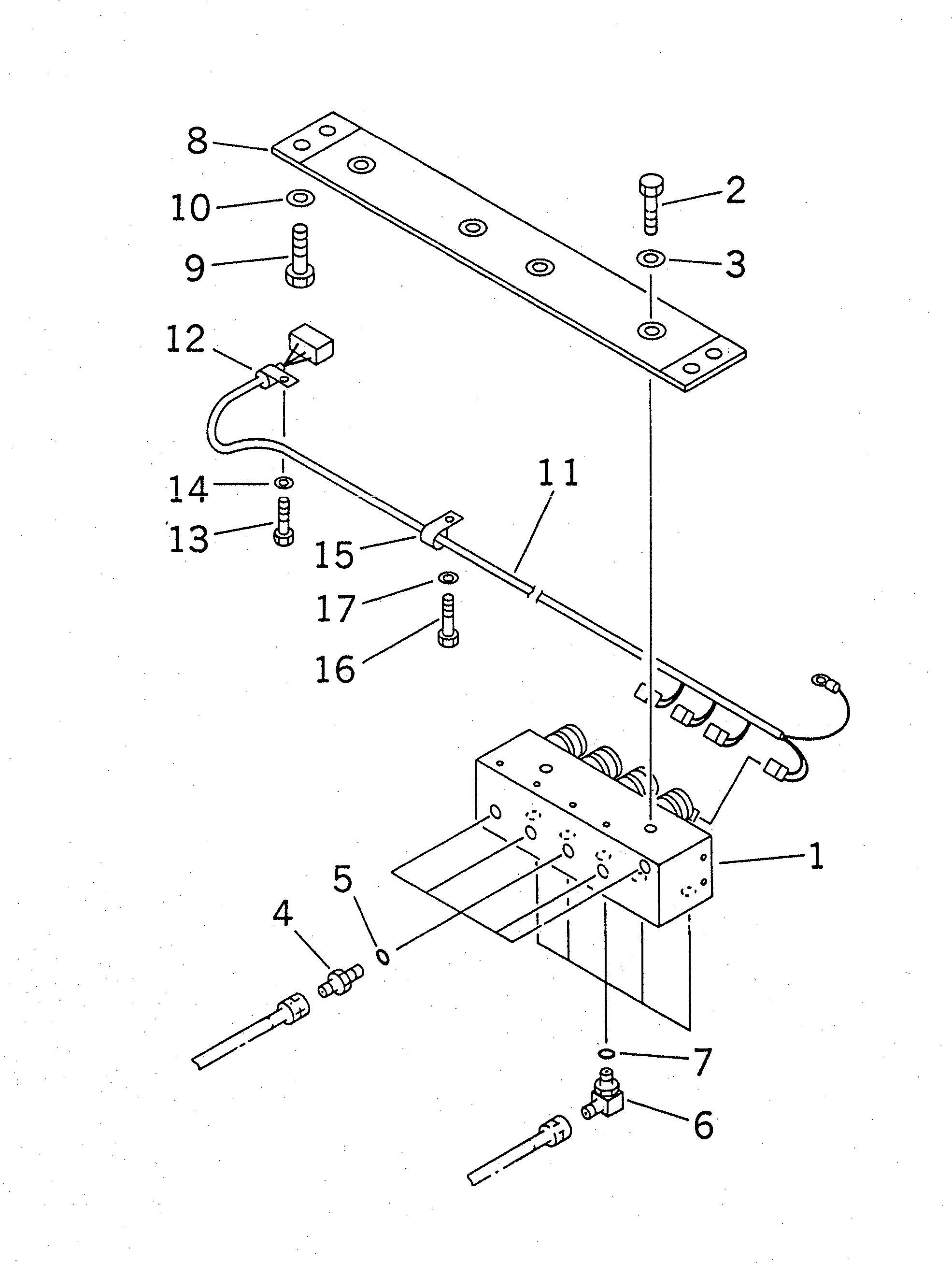 Komatsu parts book diagram for PC120-6H S/N 45001-UP: FLOOR (P.P.C. TRAVEL PIPING) (EPC VALVE) (RADIO CONTROL SPEC.)(#53272-56999)
