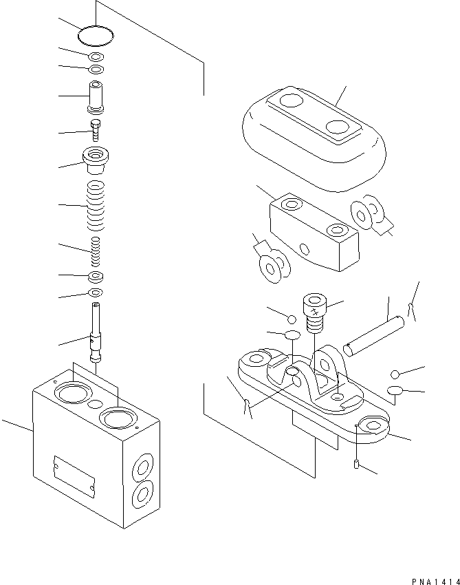 Komatsu parts book diagram for PC120-6H S/N 45001-UP: FLOOR (P.P.C. VALVE) (FOR ATTACHMENT)(#45001-47570)