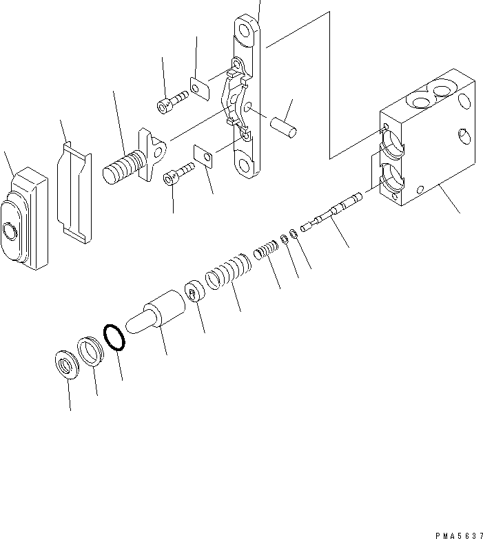 Komatsu parts book diagram for PC120-6H S/N 45001-UP: FLOOR (P.P.C. VALVE) (FOR ATTACHMENT)(#47571-)