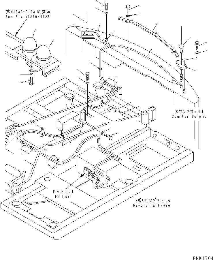 Komatsu parts book diagram for PC120-6H S/N 45001-UP: ANTENNA  (RADIO CONTROL SPEC.)(#53272-64839)