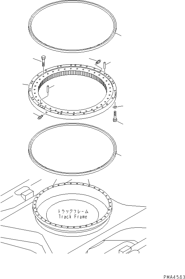 Komatsu parts book diagram for PC120-6H S/N 45001-UP: SWING CIRCLE(#45001-52400)