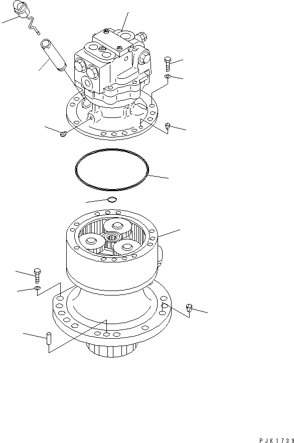 Komatsu parts book diagram for PC120-6H S/N 45001-UP: SWING MACHINERY(#57000-)