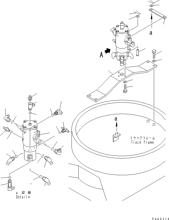 Komatsu parts book diagram for PC120-6H S/N 45001-UP: SWIVEL JOINT (RELATED PARTS)(#50201-52400)