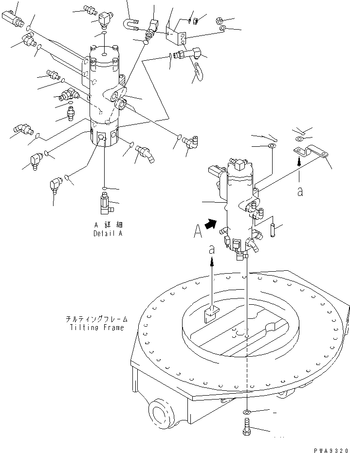 Komatsu parts book diagram for PC120-6H S/N 45001-UP: SWIVEL JOINT (RELATED PARTS) (FOR TILTING SPEC.)(#45001-64839)