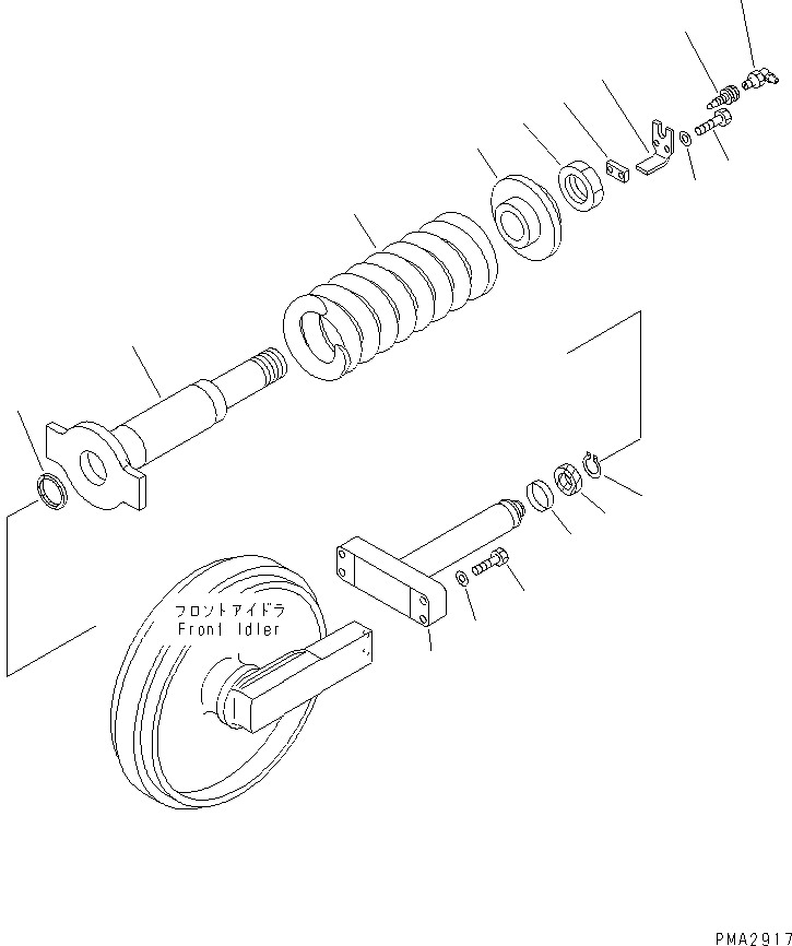 Komatsu parts book diagram for PC120-6H S/N 45001-UP: IDLER CUSHION(#45001-66114)