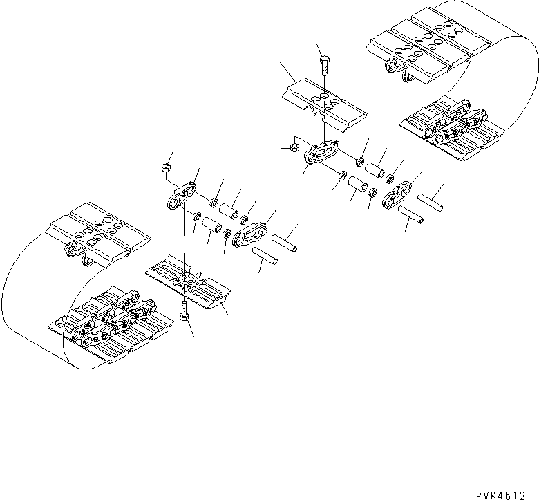 Komatsu parts book diagram for PC120-6H S/N 45001-UP: TRACK SHOE (FLAT TYPE) (480MM WIDE)