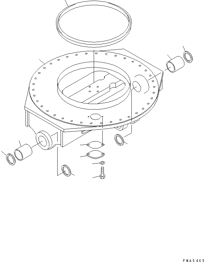 Komatsu parts book diagram for PC120-6H S/N 45001-UP: TILTING TABLE (TILTING SPEC.)(#45001-64839)