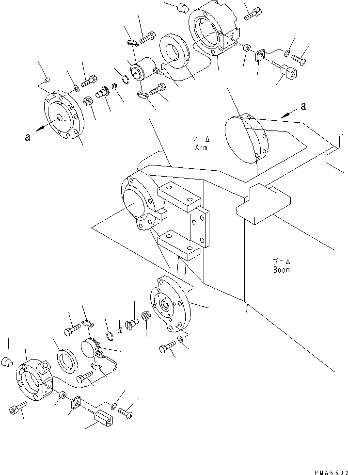 Komatsu parts book diagram for PC120-6H S/N 45001-UP: BOOM (SENSOR) (BOOM TOP SIDE)(#45001-64839)