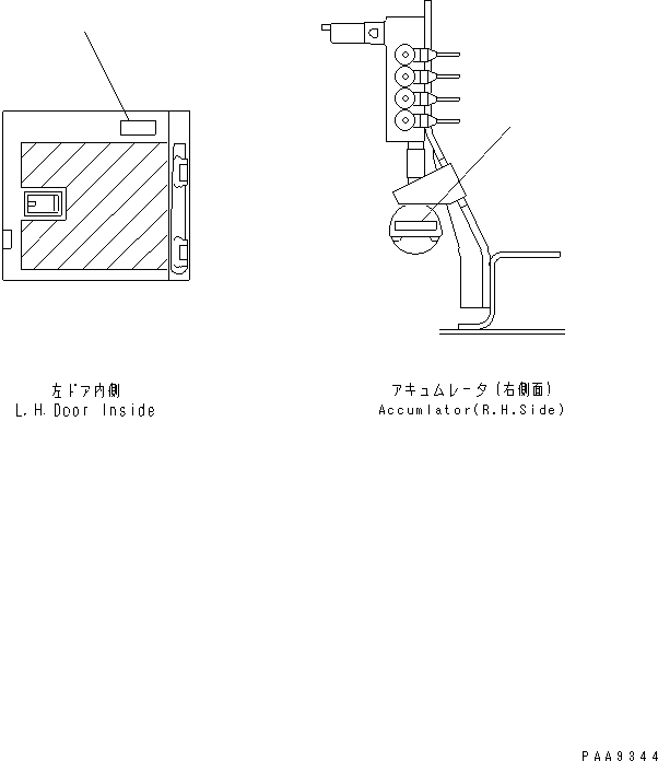 Komatsu parts book diagram for PC120-6H S/N 45001-UP: PLATE (AIR CLEANER ? DOUBLE ELEMENT) (WITH ACCUMLATOR) (JAPANESE)(#51514-61625)