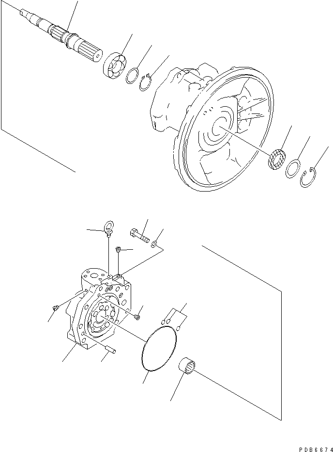 Komatsu parts book diagram for PC120-6H S/N 45001-UP: MAIN PUMP (2/9)(#45001-55038)