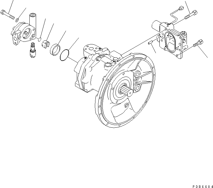 Komatsu parts book diagram for PC120-6H S/N 45001-UP: MAIN PUMP (9/9)(#45001-55038)