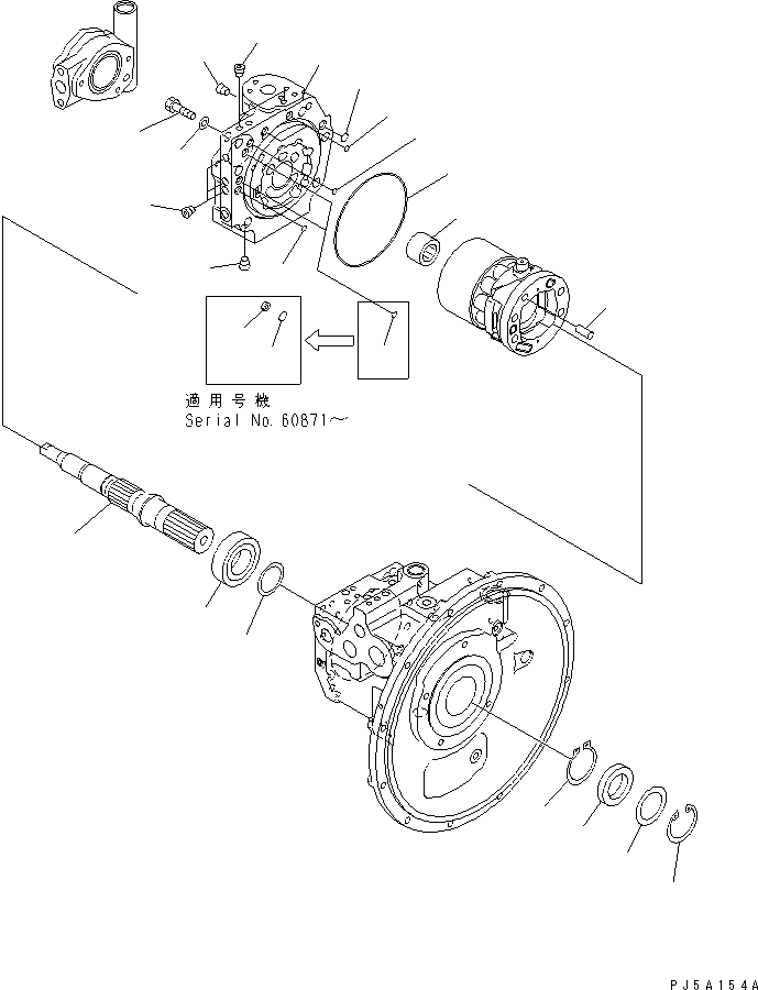 Komatsu parts book diagram for PC120-6H S/N 45001-UP: MAIN PUMP (2/10)(#57000-)