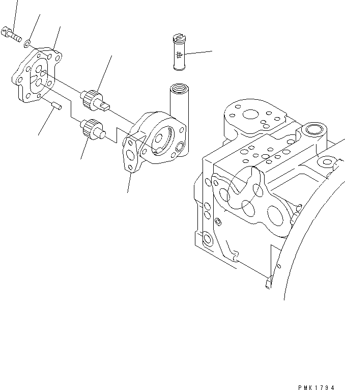 Komatsu parts book diagram for PC120-6H S/N 45001-UP: MAIN PUMP (8/10)(#52401-56999)