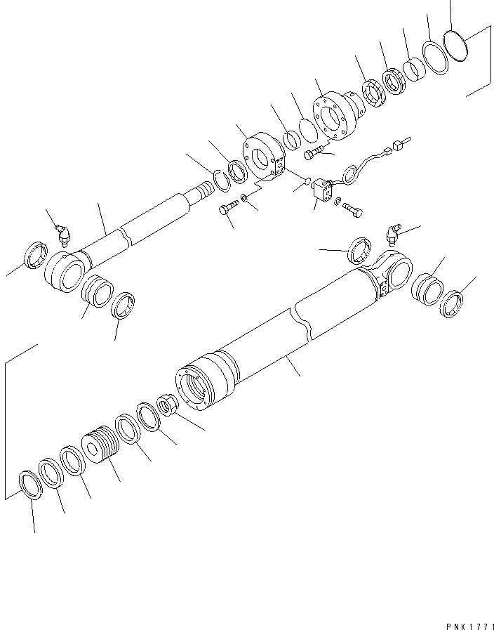 Komatsu parts book diagram for PC120-6H S/N 45001-UP: BUCKET CYLINDER (1/2) (FOR HYPER GX)(#45001-64839)
