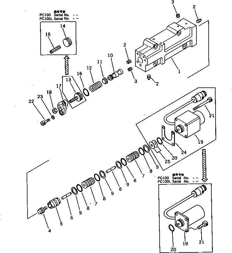 Excavators Komatsu / PC120-3 S/N 18001-UP (For U.S.A.)(pc120-bc) / TORQUE VARIABLE CONTROL VALVE(180100 : 6014)