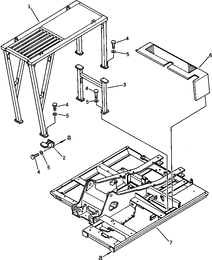 Excavators Komatsu / PC120-3 S/N 18001-UP (For U.S.A.)(pc120-bc) / FALLING OBJECTIVE PROTECTIVE STRUCTURE(240030 : 8021)