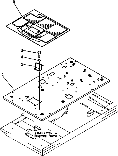 Excavators Komatsu / PC120-3 S/N 18001-UP (For U.S.A.)(pc120-bc) / FLOOR FRAME (ADDITIONAL HYDRAULIC CIRCUIT) (FOR WRIST CONTROL)(240210 : 8092)
