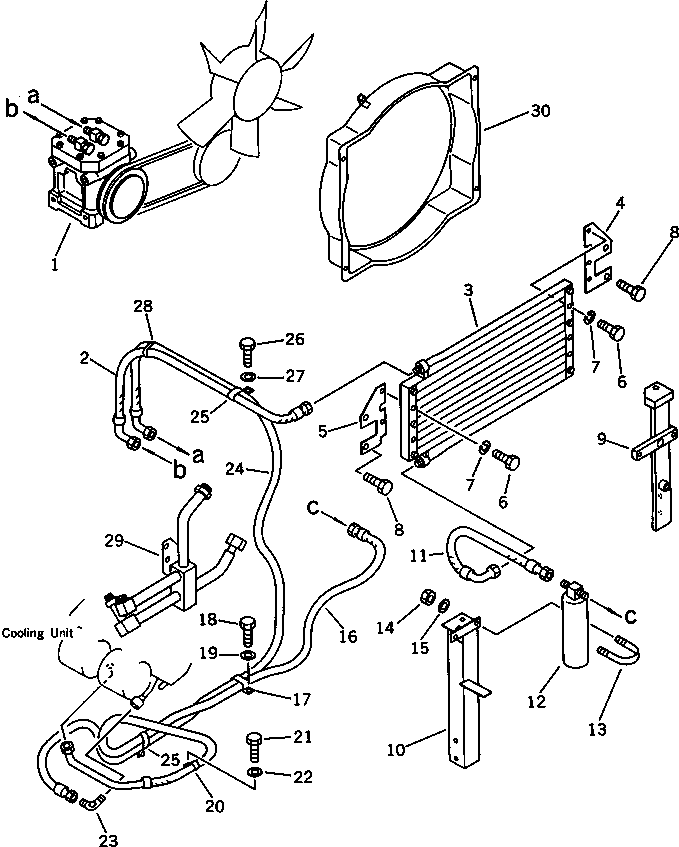 Excavators Komatsu / PC120-3 S/N 18001-UP (For U.S.A.)(pc120-bc) / CAR COOLER PIPING (2/2)(240300 : 8955)