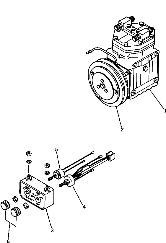 Excavators Komatsu / PC120-3 S/N 18001-UP (For U.S.A.)(pc120-bc) / COMPRESSOR AND CONTROL PANEL (CAR COOLER)(240330 : 8963)