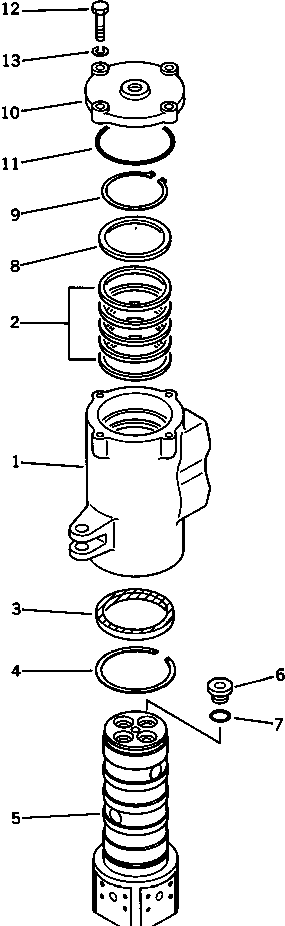 Komatsu parts book diagram for PC120S-3 S/N 18001-UP: SWIVEL JOINT