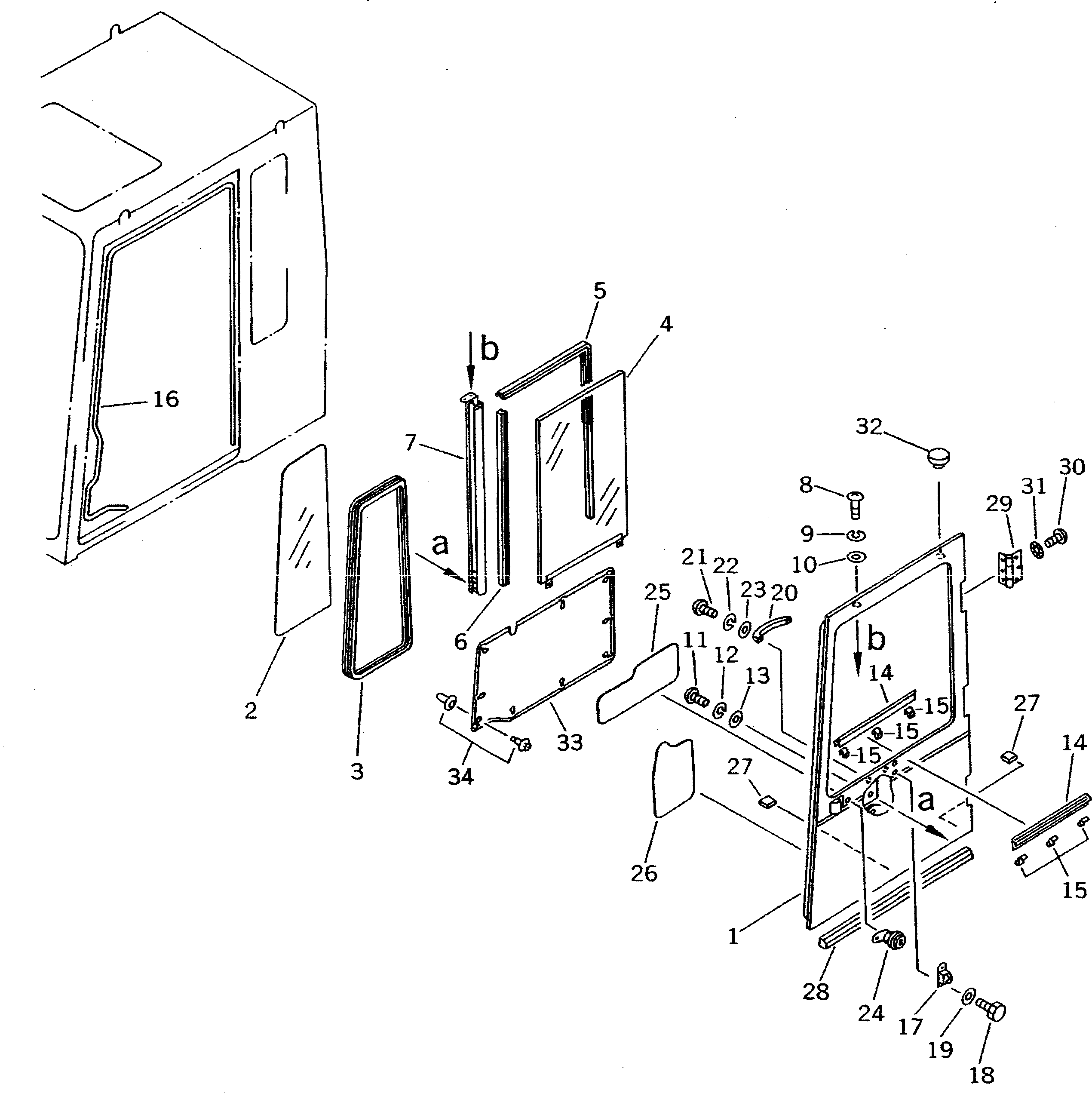 Komatsu parts book diagram for PC120S-3 S/N 18001-UP: OPERATOR'S CAB (5/6) (FOR JAPAN)(#18001-22802)