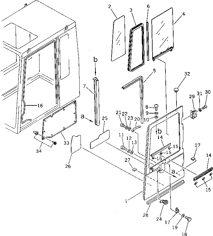 Komatsu parts book diagram for PC120S-3 S/N 18001-UP: OPERATOR'S CAB (5/6) (FOR JAPAN)(#22803-)