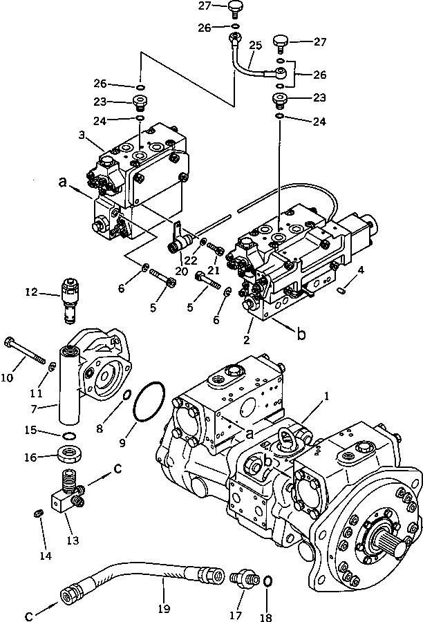 Excavators Komatsu / PC120S-3 S/N 18001-UP(pc120s-r) / HYDRAULIC PUMP UNIT(180010 : 6001)