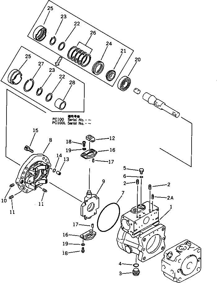 Excavators Komatsu / PC120S-3 S/N 18001-UP(pc120s-r) / HYDRAULIC PUMP ? REAR (1/2)(180050 : 6005)