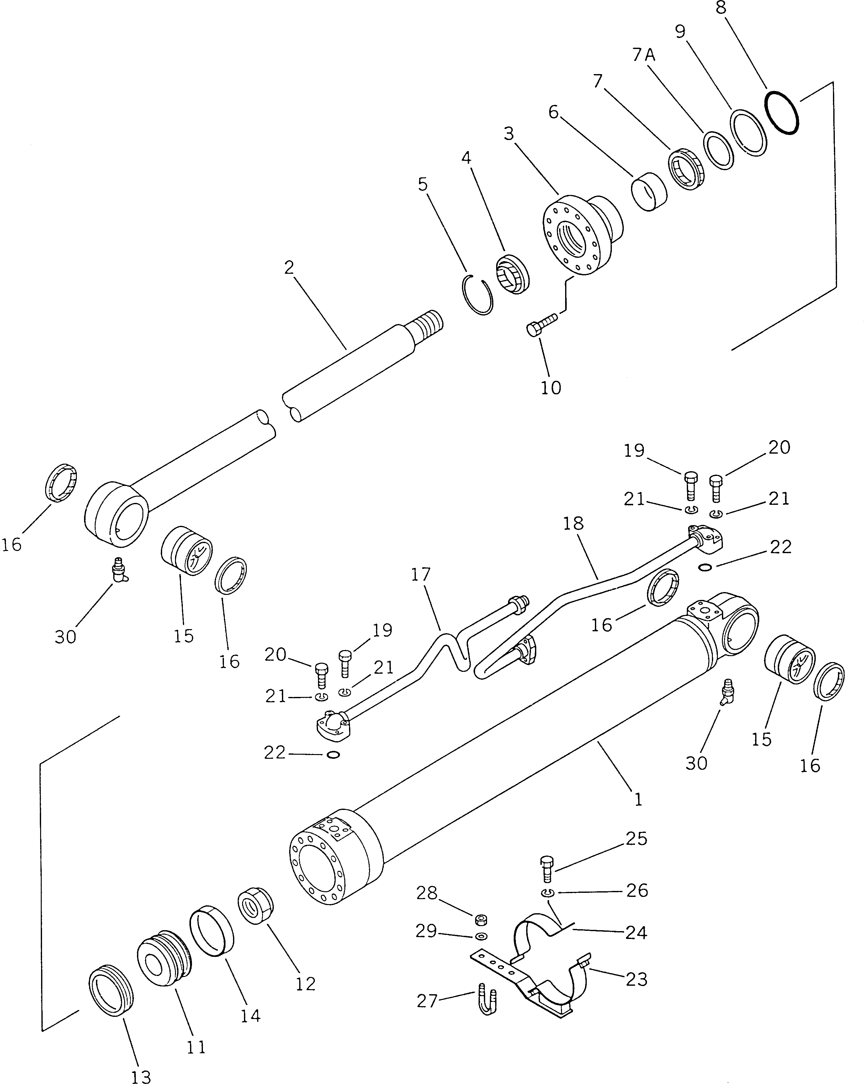 Excavators Komatsu / PC120S-3 S/N 18001-UP(pc120s-r) / BOOM CYLINDER(180350 : 6401)