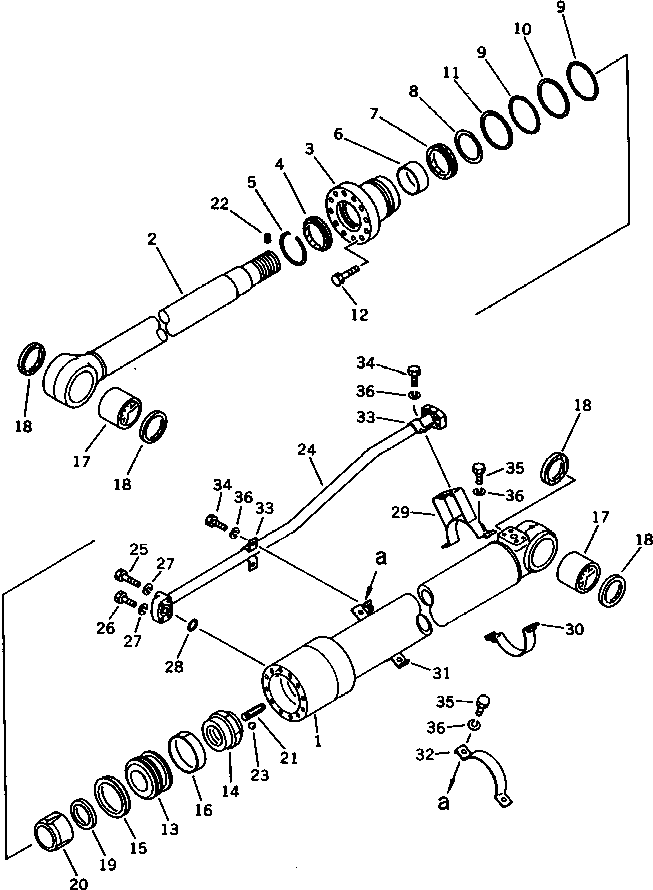 Excavators Komatsu / PC120S-3 S/N 18001-UP(pc120s-r) / ARM CYLINDER(#20336-)(180370 : 6403A)