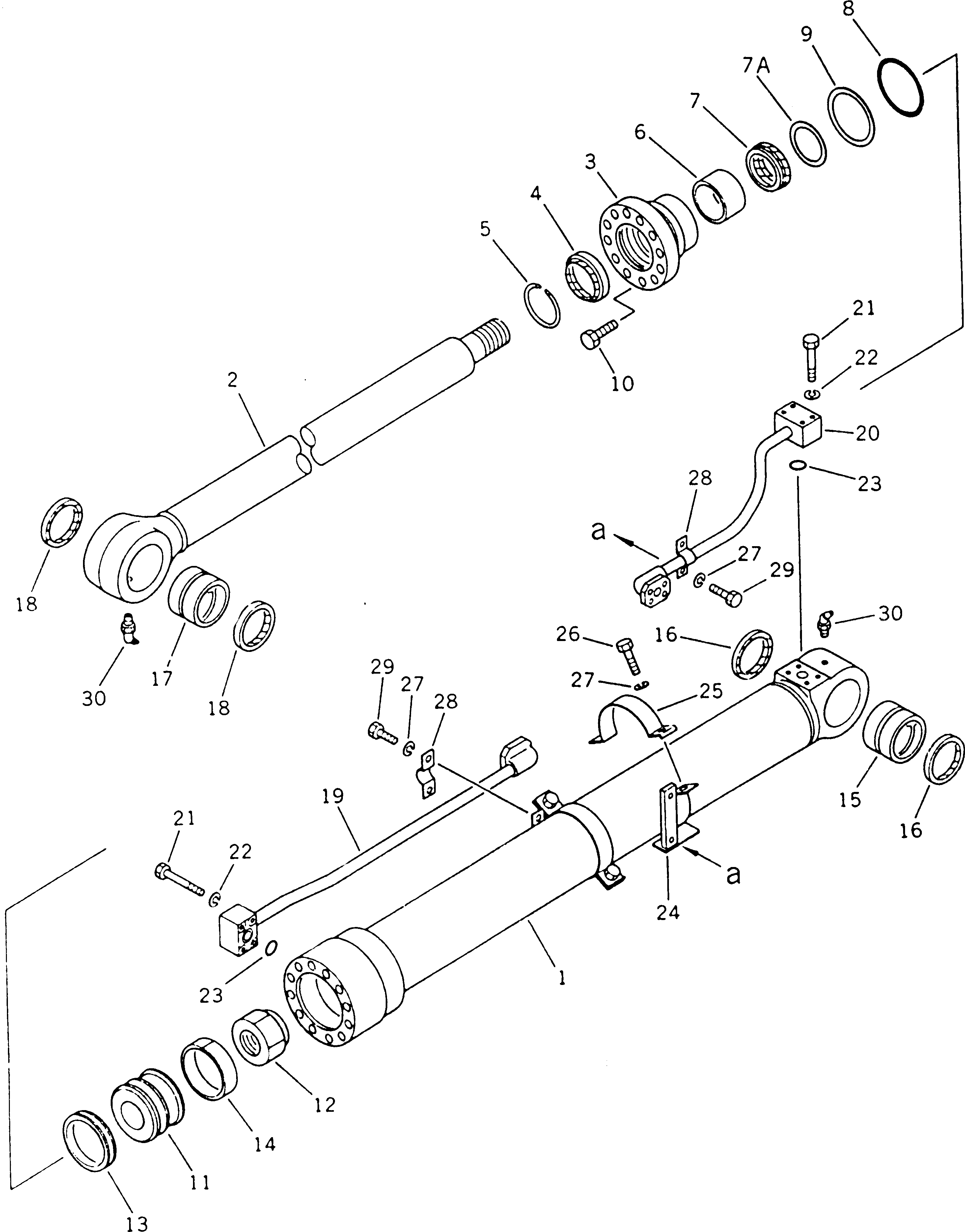 Excavators Komatsu / PC120S-3 S/N 18001-UP(pc120s-r) / BUCKET CYLINDER (FOR 2-PIECE BOOM)(210290 : 7339)