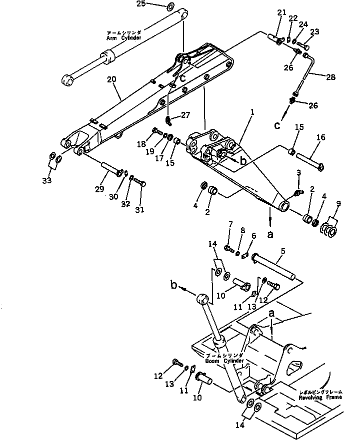 Excavators Komatsu / PC120S-3 S/N 18001-UP(pc120s-r) / 2-PIECE BOOM(210250 : 7331)