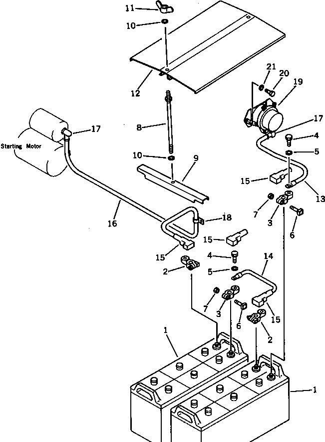 Komatsu parts book diagram for PC120S-3 S/N 18001-UP: COLD WEATHER (B) SPECIFICATIONS(#18001-21099)