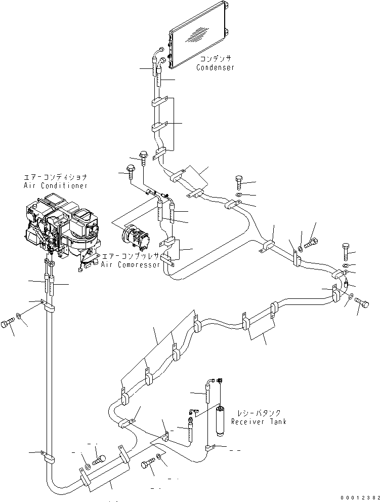 Excavators Komatsu / PC1250-7 S/N 20001-UP (Overseas Version)(pc1250-c) / AIR CONDITIONER (HOSE JOINT) (FOR HIGH CAB)(240480 : K0710-03A2)