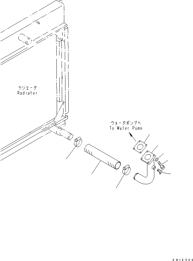 Excavators Komatsu / PC1250-7 S/N 20001-UP (Overseas Version)(pc1250-c) / AIR CONDITIONER (LOWER TANK PIPING)(240510 : K0710-05A0)