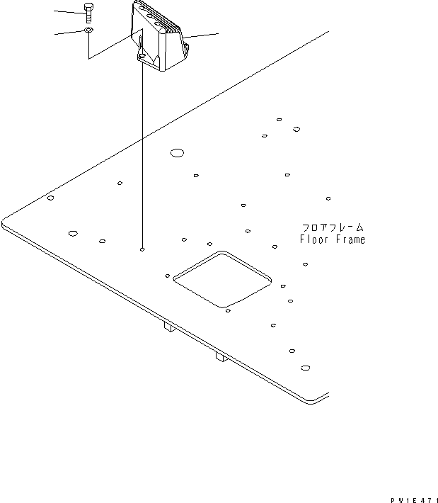 Excavators Komatsu / PC1250-7 S/N 20001-UP (Overseas Version)(pc1250-c) / FLOOR FRAME (FOOT REST) (R.H.)(240650 : K1110-04A0)