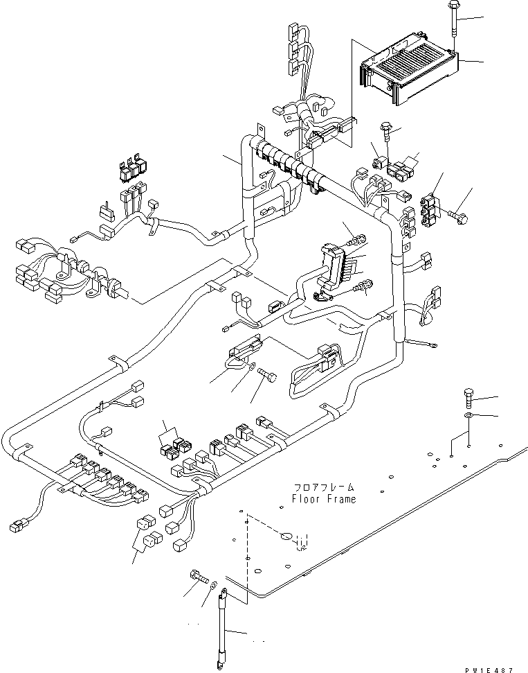 Excavators Komatsu / PC1250-7 S/N 20001-UP (Overseas Version)(pc1250-c) / FLOOR FRAME (ELECTRICAL)(#20001-20040)(240680 : K1110-06A0)