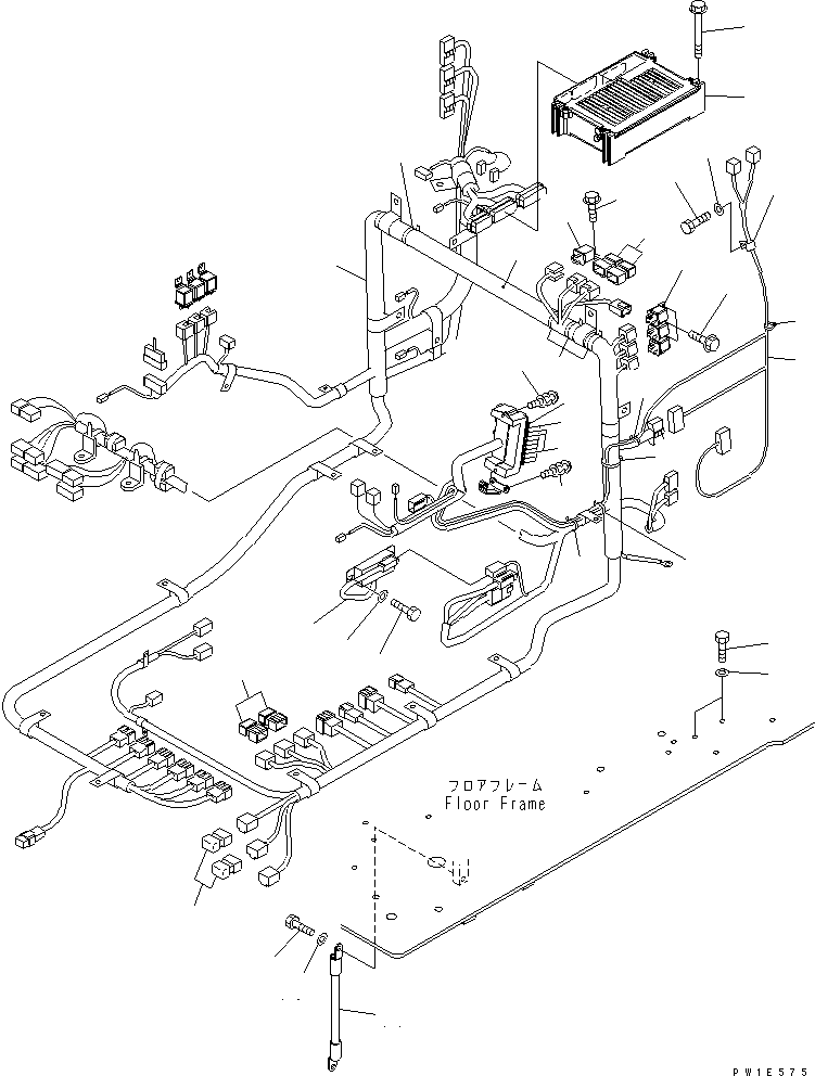 Excavators Komatsu / PC1250-7 S/N 20001-UP (Overseas Version)(pc1250-c) / FLOOR FRAME (ELECTRICAL) (BIG WIND AIR CONDITIONER)(#20001-20040)(240700 : K1110-06A2)