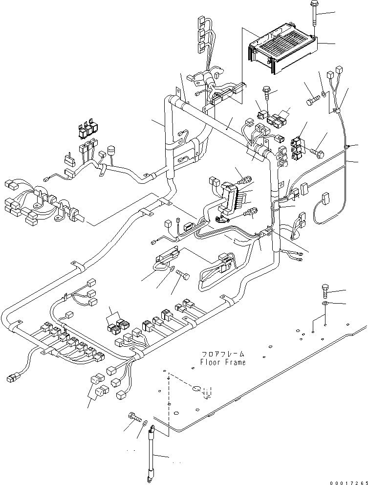 Excavators Komatsu / PC1250-7 S/N 20001-UP (Overseas Version)(pc1250-c) / FLOOR FRAME (ELECTRICAL) (BIG WIND AIR CONDITIONER)(#20041-)(240710 : K1110-06A2A)