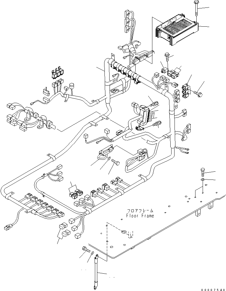 Excavators Komatsu / PC1250-7 S/N 20001-UP (Overseas Version)(pc1250-c) / FLOOR FRAME (ELECTRICAL) (FOR LOADER)(240720 : K1110-06A5)