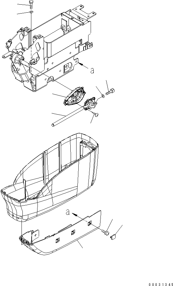Excavators Komatsu / PC1250-7 S/N 20001-UP (Overseas Version)(pc1250-c) / FLOOR FRAME (CONSOLE ? L.H.) (UNDER)(#20049-)(240910 : K1110-12A0A)
