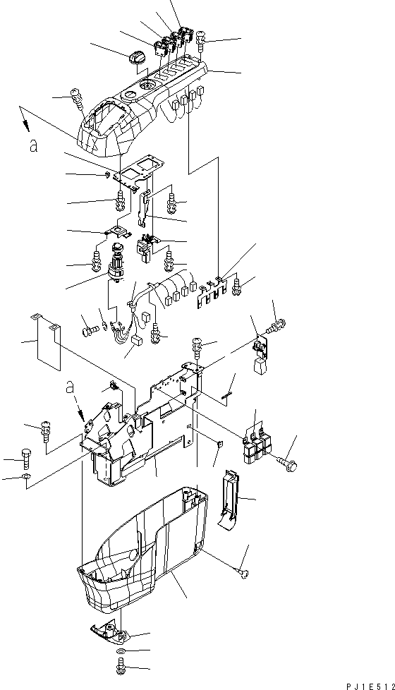 Excavators Komatsu / PC1250-7 S/N 20001-UP (Overseas Version)(pc1250-c) / FLOOR FRAME (CONSOLE) (R.H.)(240950 : K1110-14A0)