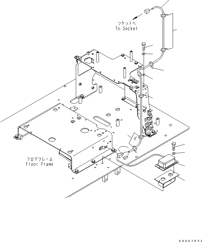 Excavators Komatsu / PC1250-7 S/N 20001-UP (Overseas Version)(pc1250-c) / FLOOR FRAME (12V CONVERTER)(241050 : K1110-20A8)